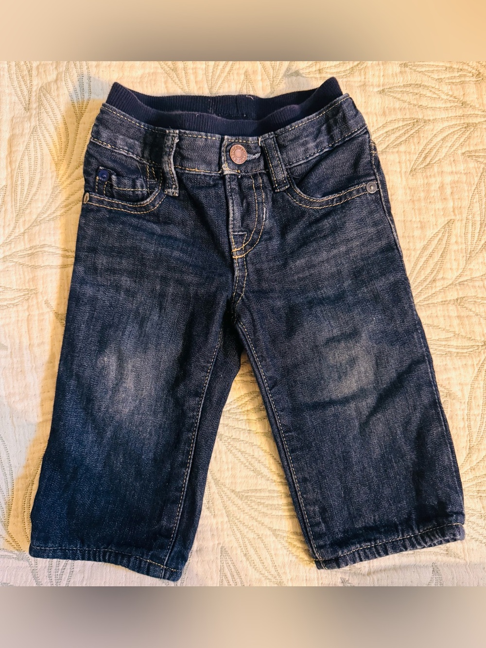 Baby Gap Warm Lined Jeans 6–12M | Cozy Fleece Lined Dark Wash Denim